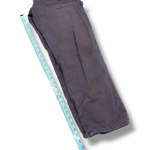 Garage Wmns Carpenter Pants Size 5 Brown Cotton Workwear Relaxe Faded High Waist - Picture 8 of 10